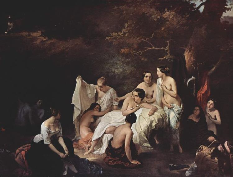 Francesco Hayez Bath of the Nymphs France oil painting art